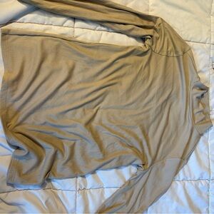 No Boundaries Ribbed Beige Long Sleeve Top